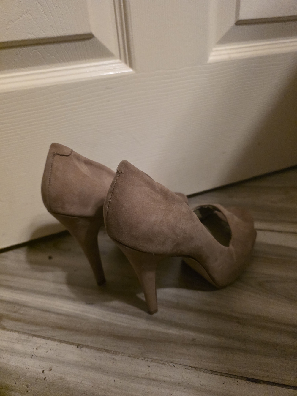 Jessica Simpson Taupe Suede Pointed-Toe Stiletto Pumps